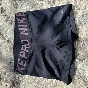 Nike Pro weightlifting and exercise shorts